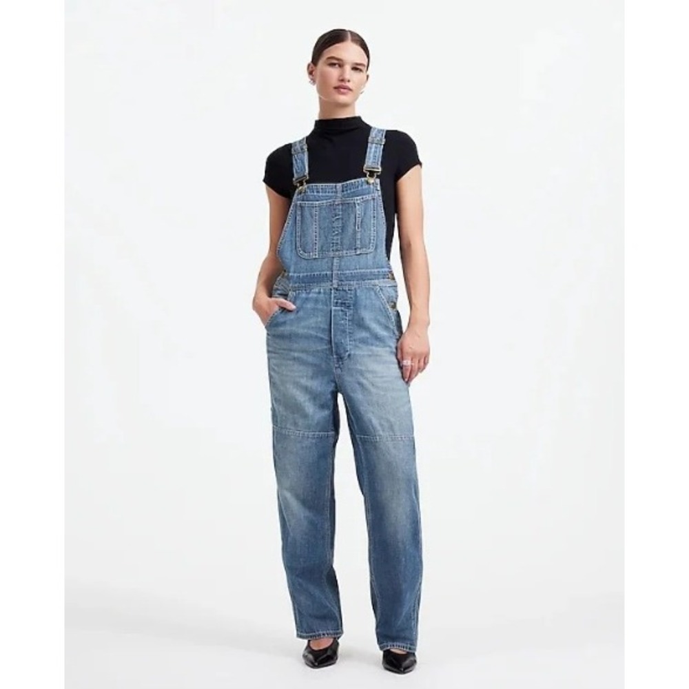 Alexa Chung Madewell Overalls Womens XS Denim Blue Utility Jumpsuit NS885